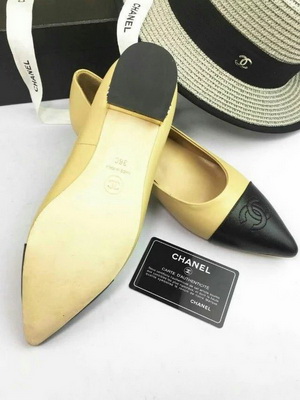 CHANEL Shallow mouth flat shoes Women--047